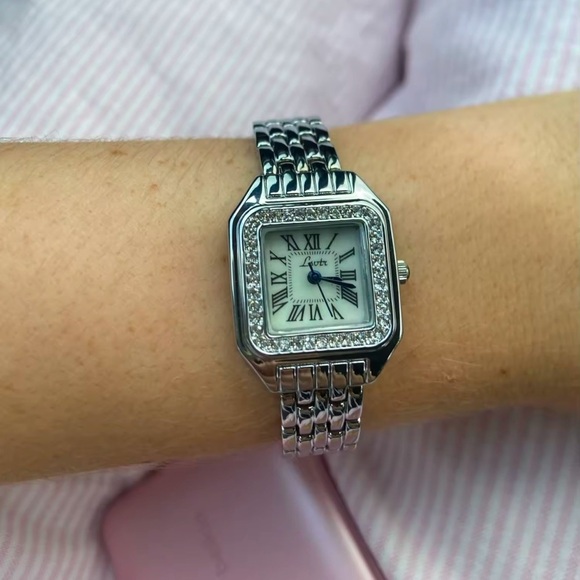 Panthere Classic Crystal Stainless Steel Watch with Diamond Accents - Picture 4 of 9